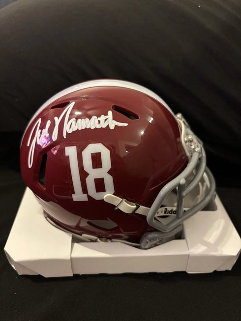 Alabama Crimson Joe Namath Signed Mini Helmet With COA