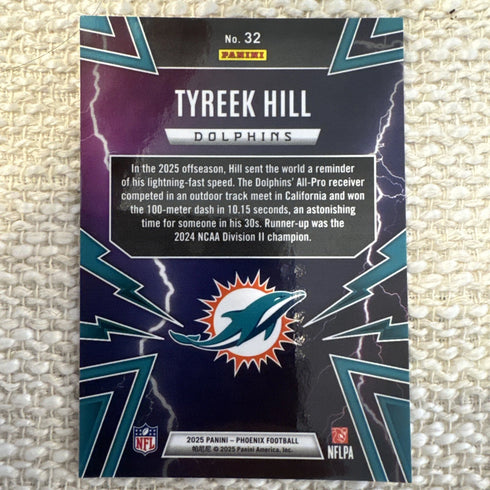 2025 Panini Phoenix Tyreek Hill Thunderbirds #32 Insert Miami Dolphins