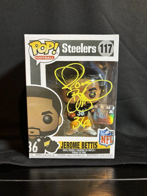Pittsburgh Steelers Jerome Bettis Signed #117 Funko Pop With Beckett COA