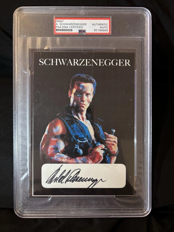 Arnold Schwarzenegger Authentic Auto Signed Photograph PSA Slabbed