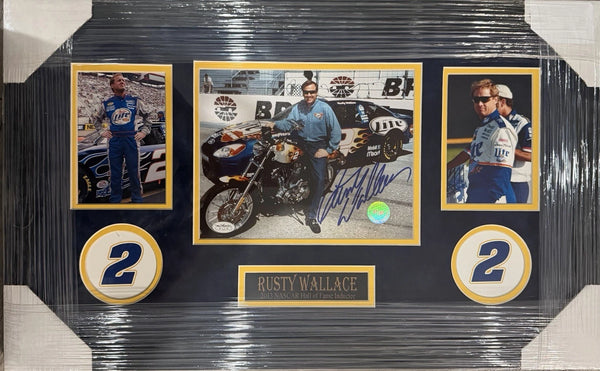2013 HOF Inductee Rusty Wallace NASCAR Framed 8x10 Photo With COA