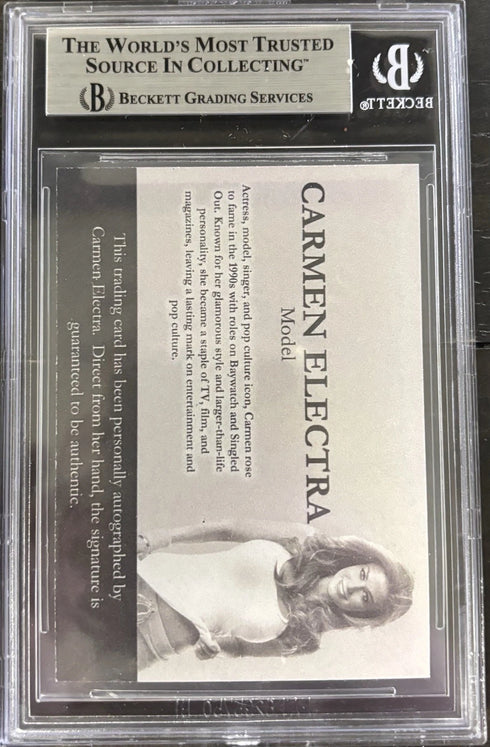 Custom Trading Card Carmen Electra BGS Authentic Autograph