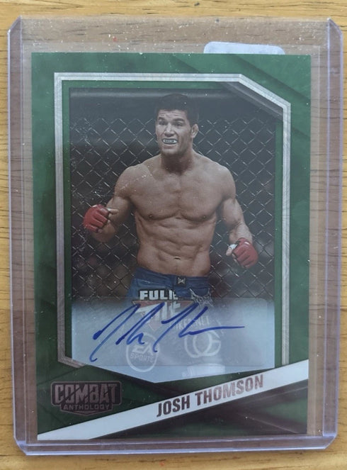 2025 Combat Anthology Josh Thomson #16 Green Fireworks Auto