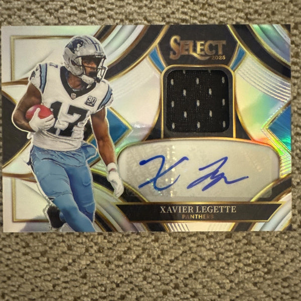 2025 Panini Select - Signature Memorabilia Xavier Legette /249 (AU, MEM)