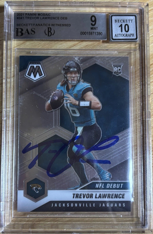 Jaguars Trevor Lawrence Graded Rookie Card Beckett 10