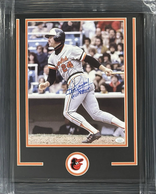 Baltimore Orioles Rick Dempsey Signed Framed 11x14 Batting 1983 MVP JSA COA