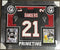Falcons Deion Sanders “Primetime” Signed Horizontal Framed Jersey with COA