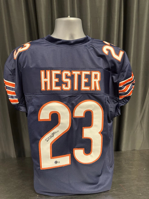 Chicago Bears Devin Hester Signed Custom Navy Jersey Beckett