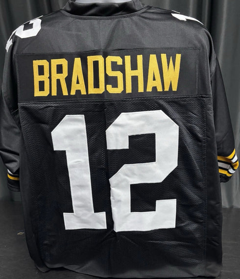 Custom Unsigned Terry Bradshaw Black Jersey XL