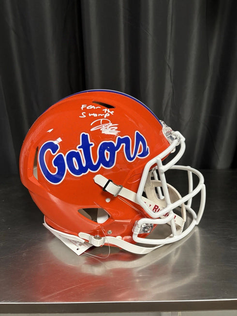 DJ Lagway Autographed / Inscr Full Size Speed Authentic Helmet Gators