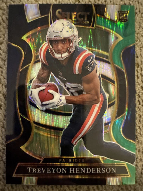 2025 Panini Select - Concourse TreVeyon Henderson #78 Black & Green Shock Prizm