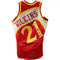 Dominique Wilkins Signed Atlanta Hawks Sand Knit 46 Red Jersey BAS