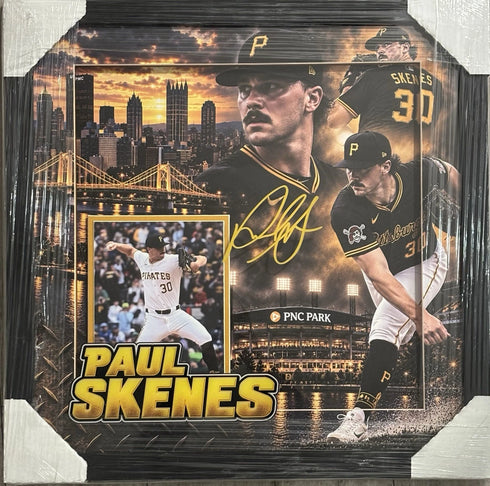 Pittsburgh Pirates Paul Skenes Facsimile Autograph 20x20 Framed Photo