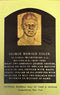 George Sisler MLB Hall Of Fame Gold Postcard