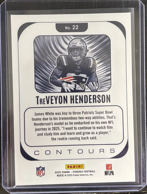 2025 Panini Phoenix Treveyon Henderson Silver Contours Patriots