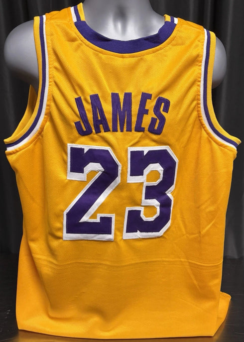 Custom Unsigned LeBron James Yellow Jersey XL