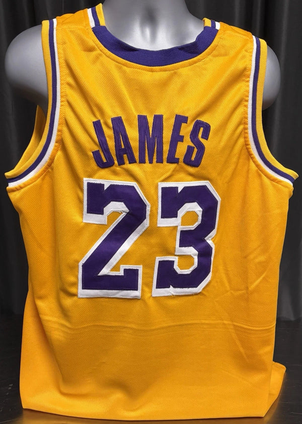 Custom Unsigned LeBron James Yellow Jersey XL