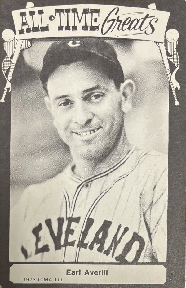 Earl Averill 1973 TCMA All Time Greats Postcard