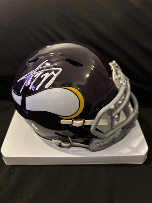 Minnesota Vikings Adrian Peterson Signed Mini Helmet With JSA COA