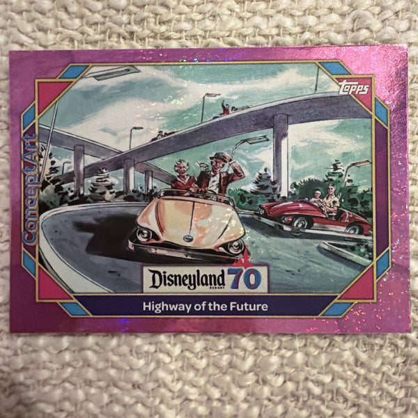Topps Disneyland 70th Anniversary #147 Pink Shimmer Highway to the Future
