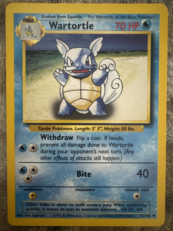 Wartortle 042/102 Base Set Regular
