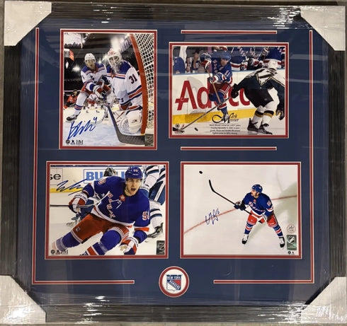 NY Ranger Greats Signed Photo Collage 26x28 JSA Cert
