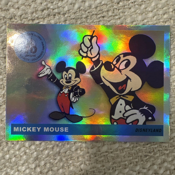 Topps Disneyland 70th Anniversary Mickey Mouse Trading Rainbow Foil Card