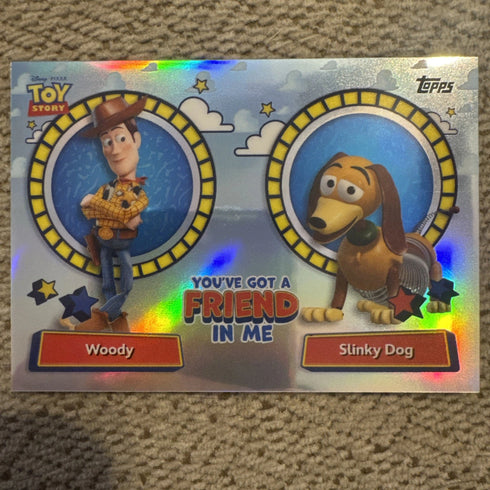 2025 Topps Toy Story 30 Years Woody And Slinky Dog Friend in Me #YGF-6