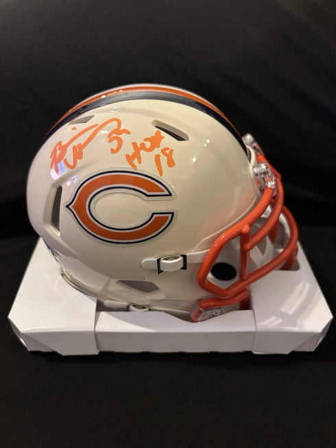 Chicago Bears Brian Urlacher Signed/Inscribed Mini Helmet With Beckett COA