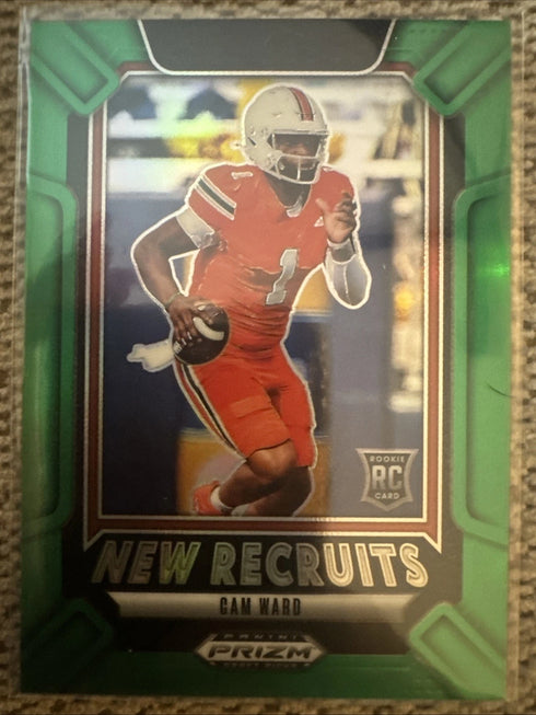 2025 Panini Prizm Draft Picks - New Recruits Cam Ward #16 Green Prizm RC TITANS
