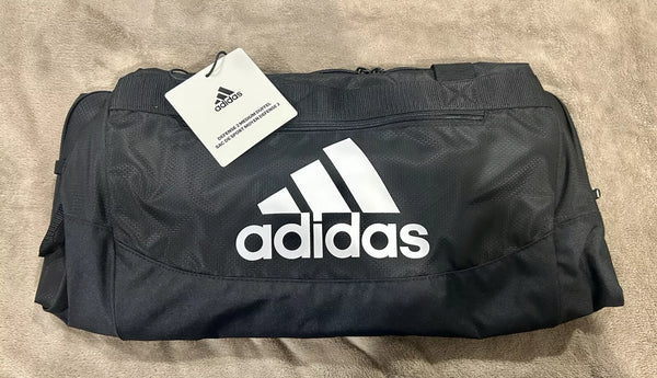 Adidas Gray Defender IV Medium Duffel w/ Green Detailing NWT