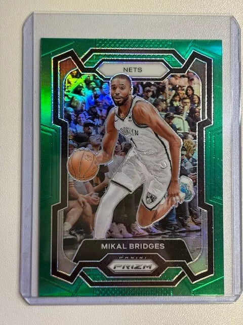 2023-24 Panini Prizm Basketball Mikal Bridges Green Prizm #46