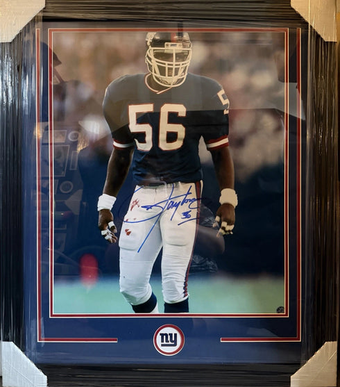 New York Giants Lawrence Taylor Signed Framed 20x24 Photo With COA
