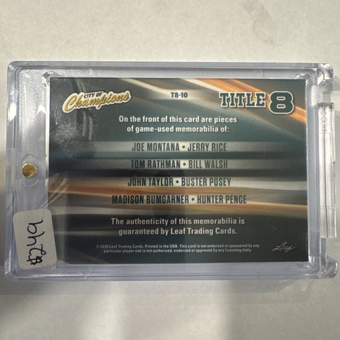 2025 Leaf City of Champions Title 8 Montana Rice Posey Game Used Relic /20