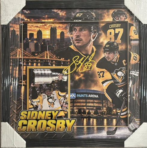 Pittsburgh Penguins Sidney Crosby Facsimile Autograph 20x20 Framed Photo