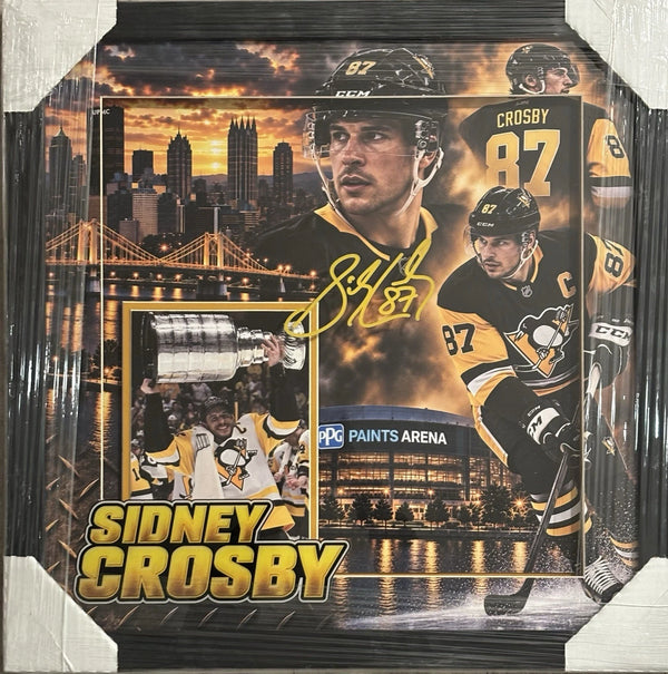 Pittsburgh Penguins Sidney Crosby Facsimile Autograph 20x20 Framed Photo