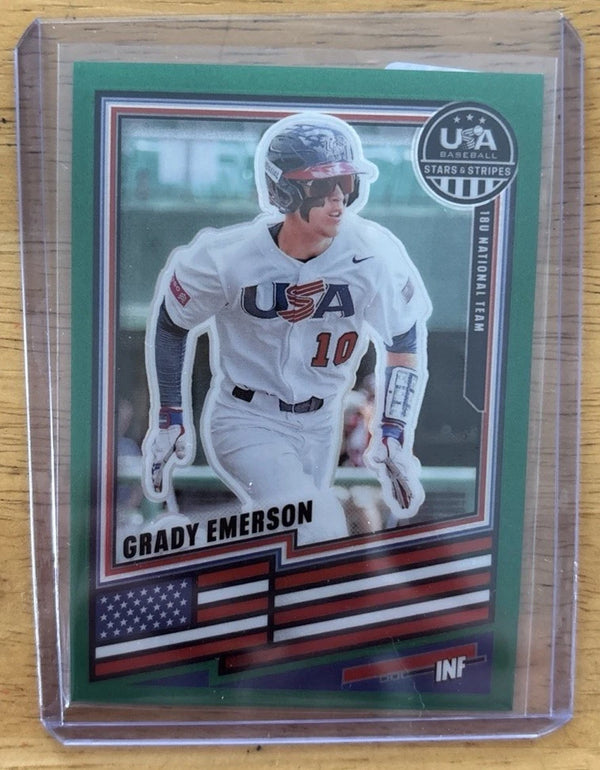 2026 Panini USA Stars & Stripes Grady Emerson Green Prizm #155