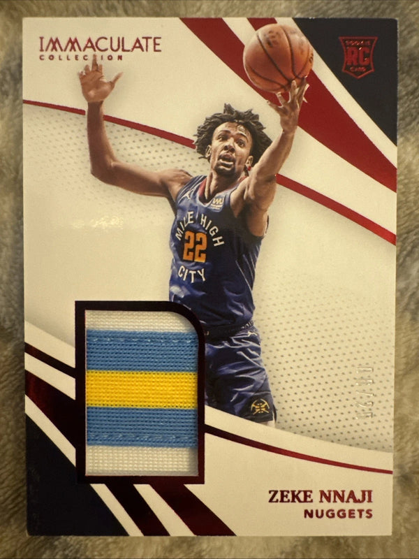2020-21 Panini Immaculate Collection - Remarkable Rookie Jerseys Zeke Nnaji