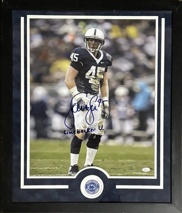 Penn State Nittany Lions Sean Lee Signed Framed 16x20 Inscr JSA