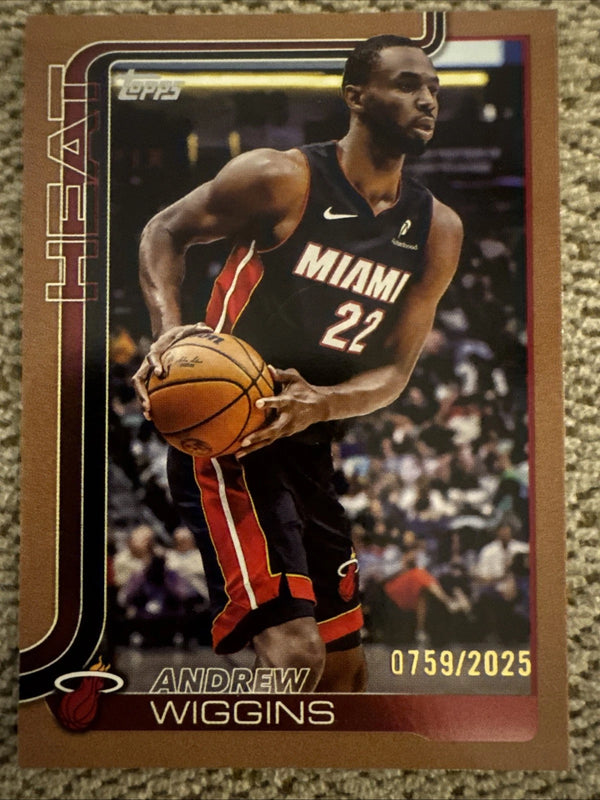 2025-26 Topps #77 Andrew Wiggins GOLD /2025. Miami Heat