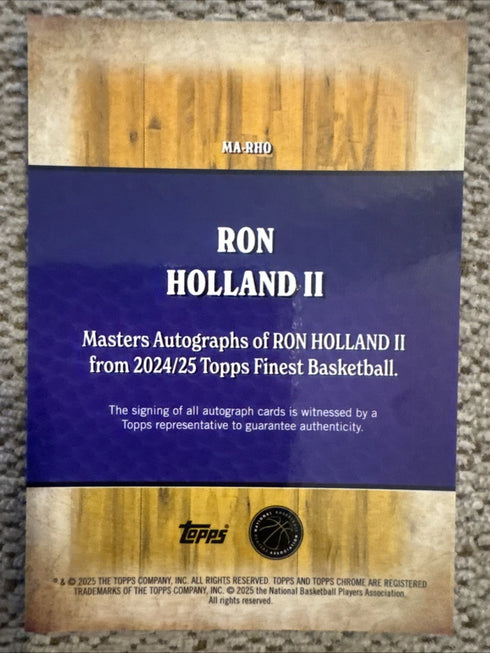 2025 Topps Finest Ron Holland II Masters Autograph MA-RHO /50