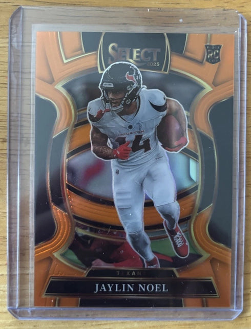 2025 Panini Select Jaylin Noel #36 Prizm Orange Rookie Texans /49