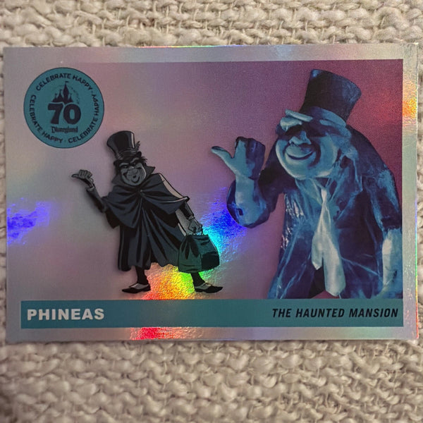 Phineas Haunted Mansion RAINBOW FOIL - Topps Disneyland 70th Anniversary #T55-22