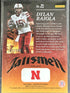 2025 Panini Prizm Black Dylan Raiola Talismen Blue Prizm /199 Nebraska