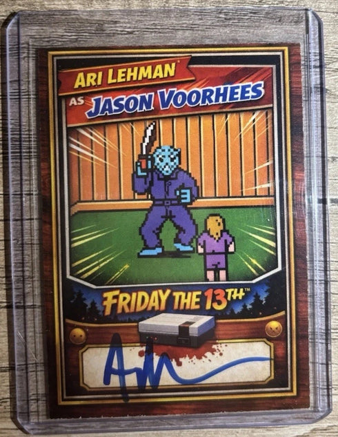 ARI LEHMAN “Jason 1” signed Custom Nintendo Game Trading Card