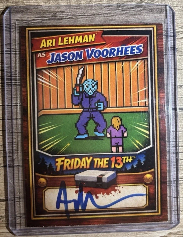 ARI LEHMAN “Jason 1” signed Custom Nintendo Game Trading Card