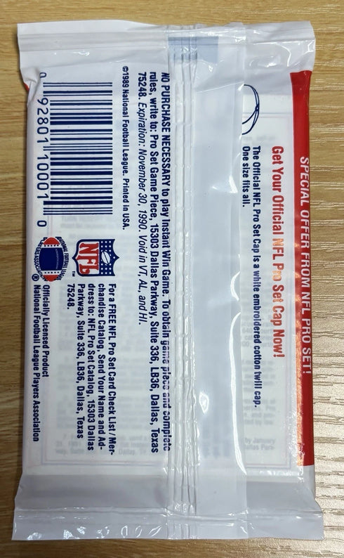 1989 Pro Set Football Wax Pack