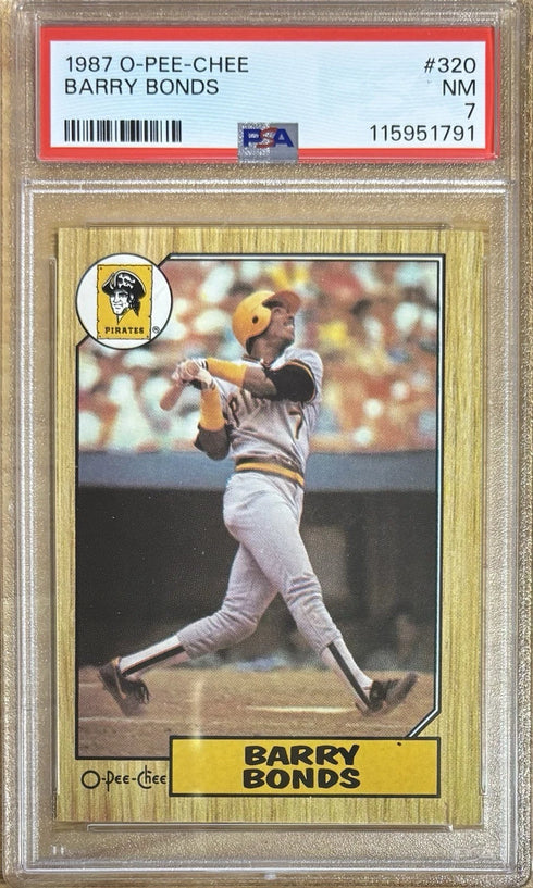 1987 O-Pee-Chee Barry Bonds Pittsburgh Pirates Rookie #320 PSA 7