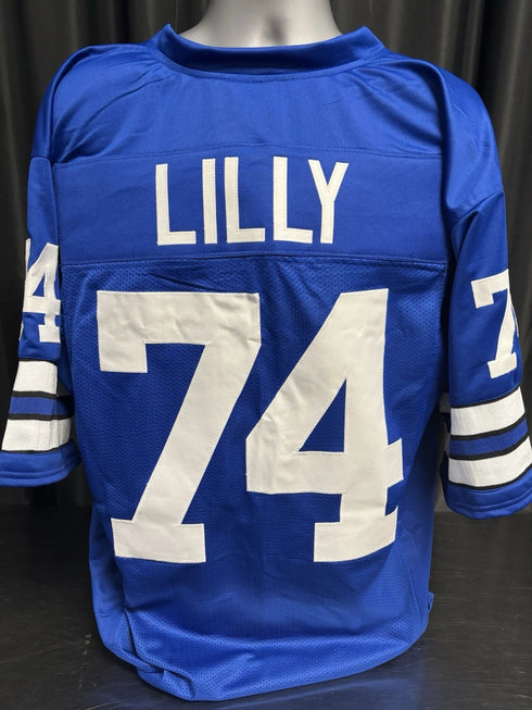 Custom Unsigned Bob Lilly Blue Jersey XL