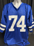 Custom Unsigned Bob Lilly Blue Jersey XL